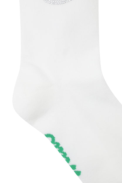 Women's Embellished Crystal Logo Socks