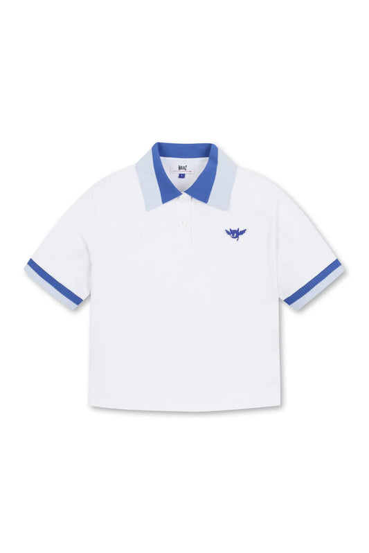 Women's Colour Rib Cropped Pique Polo